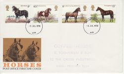 1978-07-05 Horses Stamps Ayr FDC (77292)
