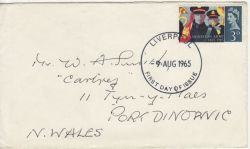 1965-08-09 Salvation Army 3d Phos Liverpool FDC (77333)