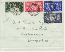 1953-06-03 Coronation Stamps Liverpool cds FDC (77336)