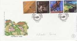 1999-09-07 Farmers Tale Stamps Laxton Newark FDC (77440)