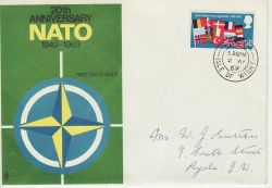 1969-04-02 NATO 20th Anniversary Ryde cds FDC (77468)