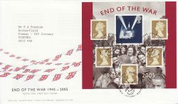 2005-07-05 End of the War M/S Peacehaven FDC (77552)