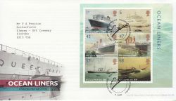 2004-04-13 Ocean Liners Stamps M/S T/House FDC (77663)