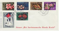 1962-03-07 Suriname Red Cross Fund Flowers FDC (77712)