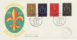 1964-07-29 Suriname Scout Jamboree Stamps FDC (77721)