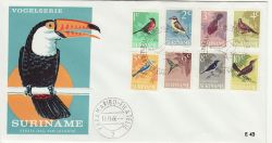 1966-02-16 Suriname Bird Stamps FDC (77733)