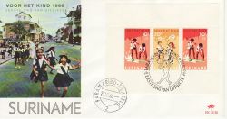 1966-11-25 Suriname Child Welfare Stamps M/S FDC (77740)