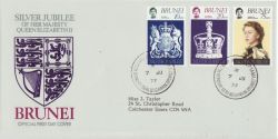 1977-06-07 Brunei Silver Jubilee Stamps FDC (77840)