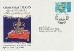 1977-06-02 Christmas Island Silver Jubilee Stamp FDC (77844)