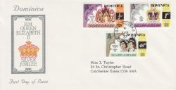 1977-02-07 Dominica Silver Jubilee Stamps FDC (77847)