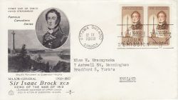 1969-09-12 Canada Sir Isaac Brock Stamps FDC (77909)