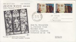 1973-04-18 Canada Jeanne Mance Stamps FDC (77915)