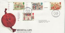 1986-06-17 Medieval Life Stamps Gepeswiz / Ipswich FDC (78064)