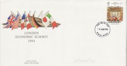 1984-06-05 London Economic Summit Stamp Ipswich FDC (78066)