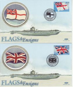 2001-10-22 Flags and Ensigns Set of 4 Benham FDC (78201)