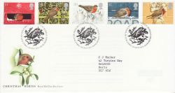 1995-10-30 Christmas Robins Stamps Bureau FDC (78272)