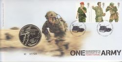 2008-04-01 Territorial Army Anniv Coin Cover (78427)