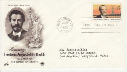 1985-07-18 USA Frederick A Bartholdi Stamp FDC (78441)