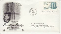 1983-05-17 USA Brooklyn Bridge Stamp FDC (78489)