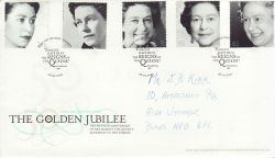 2002-02-06 Golden Jubilee Stamps Windsor FDC (78608)