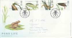 2001-07-10 Pond Life Stamps Oundle FDC (78634)