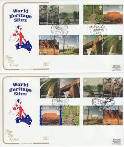 2005-04-21 World Heritage Stamps Joint Issue x2 FDC (78664)