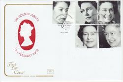 2002-02-06 Golden Jubilee Stamps Windsor FDC (78678)