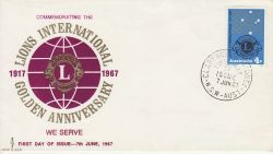 1967-06-07 Australia Lions International Stamp FDC (78720)