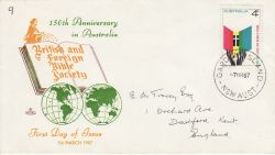 1967-03-07 Australia Bible Society Stamp FDC (78724)