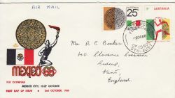 1968-10-02 Australia Olympic Games Stamps FDC (78743)