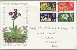 1964-08-05 Botanical Congress Stamps Plymouth FDC (78829)