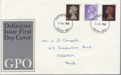 1967-06-05 Definitive Stamps Fareham FDC (78856)