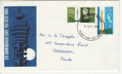 1965-10-08 Post Office Tower Stamps Portsmouth FDC (78875)