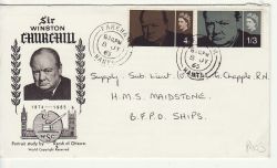 1965-07-08 Churchill Stamps PHOS Fareham FDC (78879)