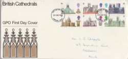 1969-05-28 British Cathedrals Stamps Fareham FDC (78894)