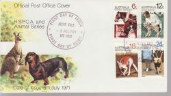 1971-06-05 Australia RSPCA Animals Stamps FDC (78903)
