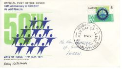 1971-05-17 Australia Rotary International Stamp FDC (78905)