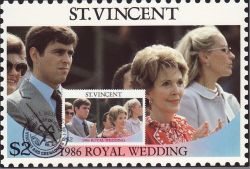 1986-07-18 St Vincent Royal Wedding Stamp Card FDC (78941)