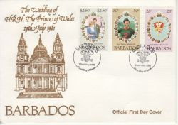 1981-07-22 Barbados Royal Wedding Stamps FDC (78964)