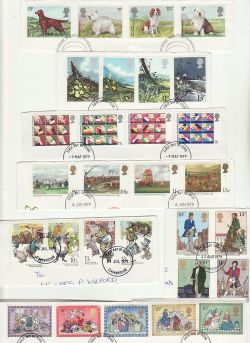 1979 FDC Cut Outs x 7 Sets For FU Stamps (79249)