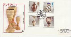 1987-10-13 Studio Pottery Stamps St Ives FDC (79362)