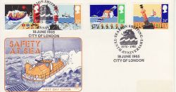 1985-06-18 Safety At Sea Stamps City of London FDC (79388)