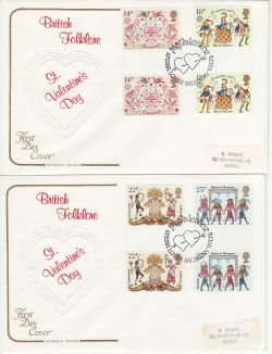 1981-02-06 Folklore Gutter Stamps Lover x2 FDC (79427)