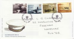 2001-04-10 Submarines Stamps Portsmouth FDC (79474)