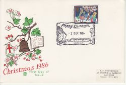 1986-12-02 Christmas Telecom London EC4 FDC (79492)