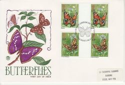 1981-05-13 Butterflies Gutter Stamps London SW FDC (79501)