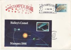 1986-03-04 Stampex 86 Halley's Comet London SW1 (79507)