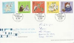 2003-02-25 Secret of Life DNA Stamps Cambridge FDC (79649)