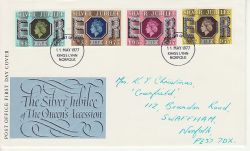 1977-05-11 GB Silver Jubilee Stamps Kings Lynn FDC (79736)