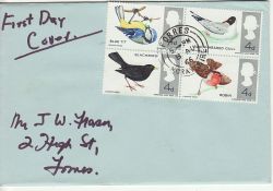1966-08-08 British Birds Stamps Forres cds FDC (79782)